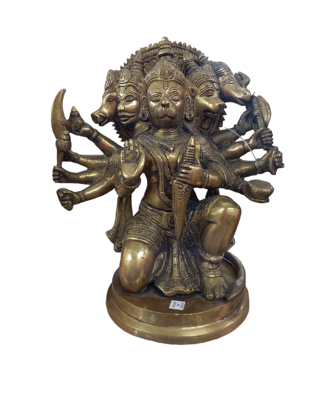  Brass Panch Mukhi Hanuman Statue 